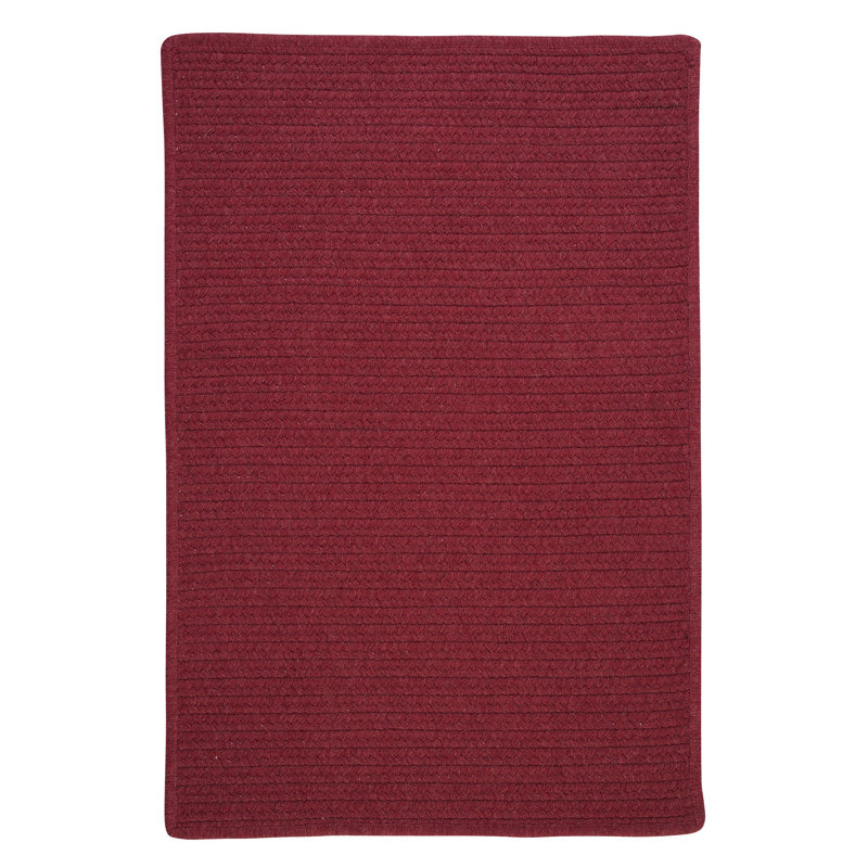 Tapis réversible en mélange de laine Tanguay - rouge cèdre, Rectangle 2 pi x 9 pi