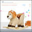 Mignon cheval à bascule en peluche avec sons réalistes, base en bois et ceinture de sécurité pour tout-petits de 18 à 36 mois