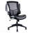Black Stylish Mid-Back Mesh Office Chair, With Adjustable Arms