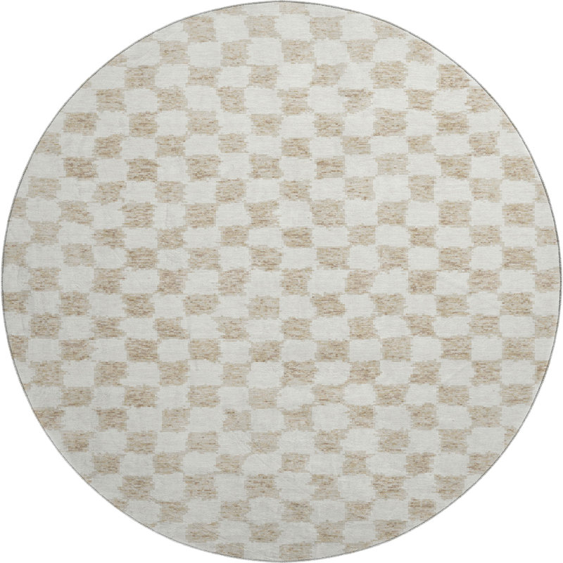 Premium Machine Washable Millbrook AMF1958 Geometric Rug, Round 8'