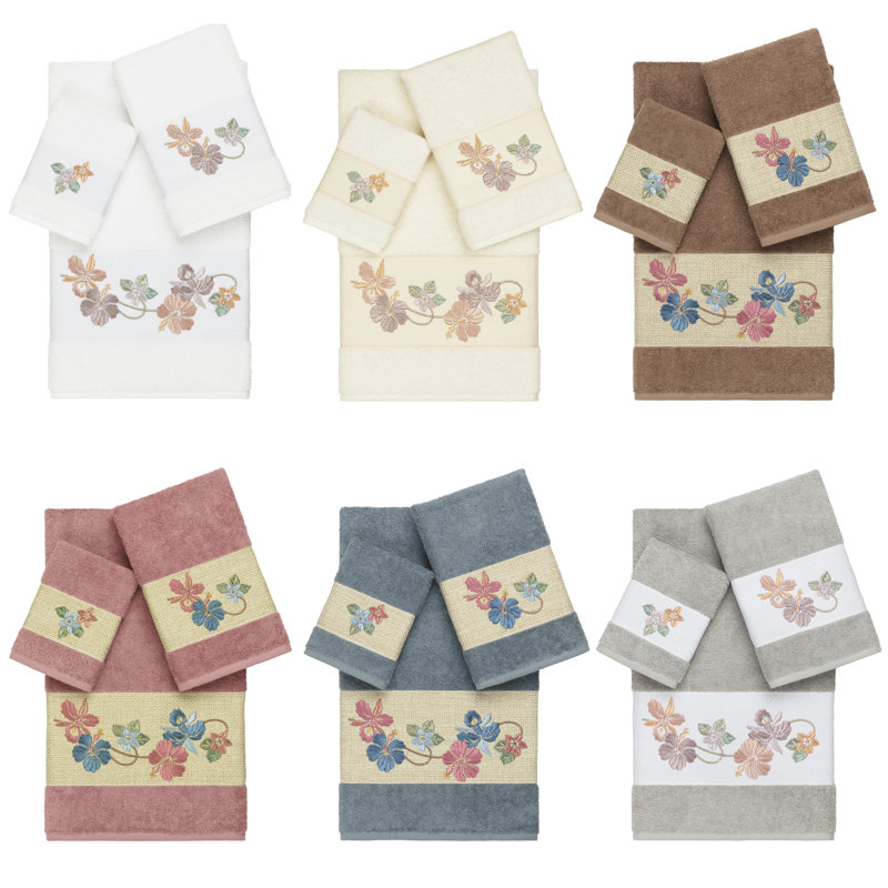 Caroline Embellished 3 Piece Towel Set, Tea Rose