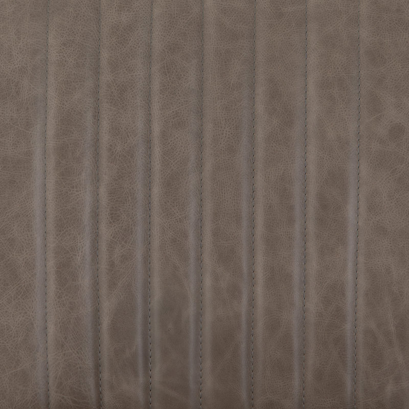 Chaise d'appoint rembourrée en cuir Stavros, Gris Sonoma