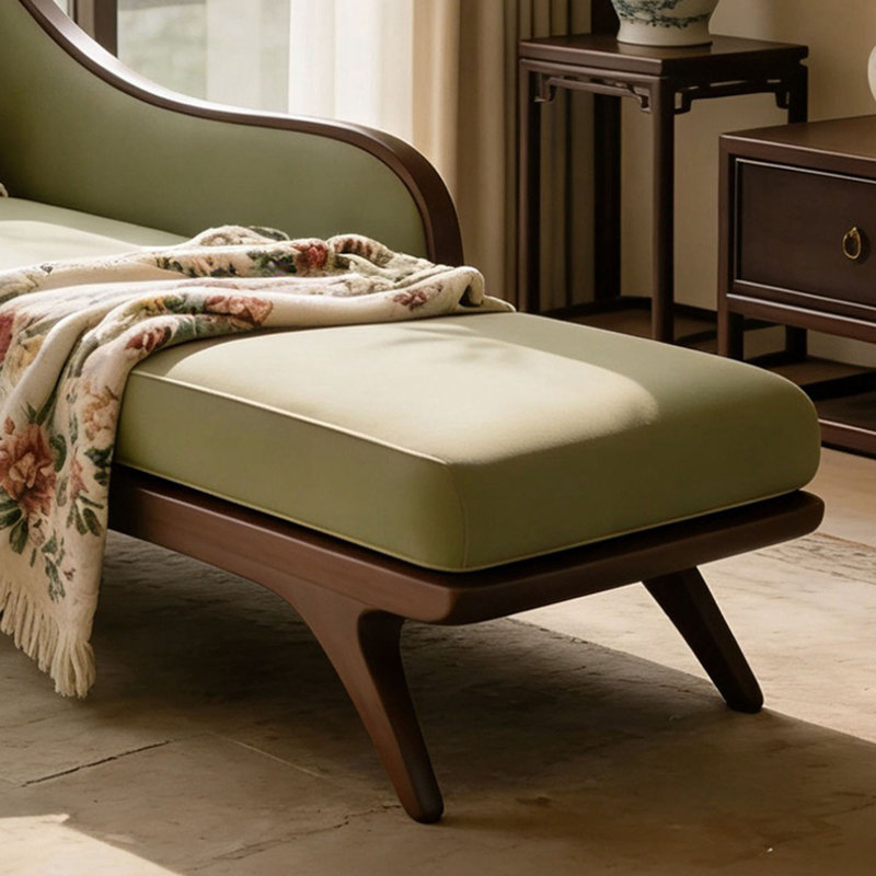Chaise longue simple en bois massif