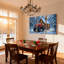 «Christmas Winter Cabin», camion rouge, neige, forêt, scène de Noël, ensemble de 3 impressions sur toile-527549422