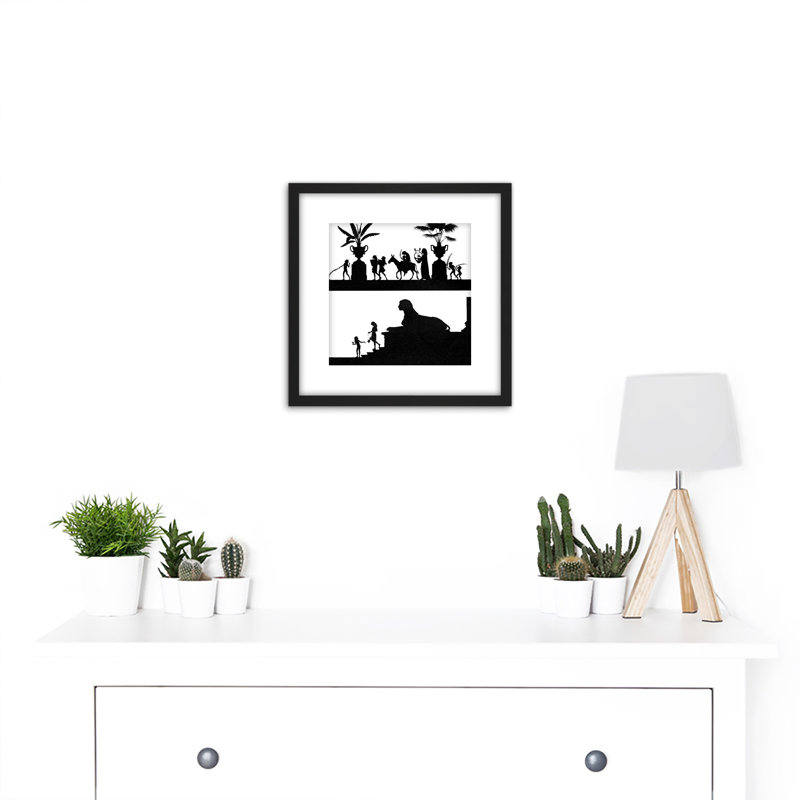 Stars Silhouette Sphinx by Karl Wilhelm Diefenbach - Single Picture Frame Print