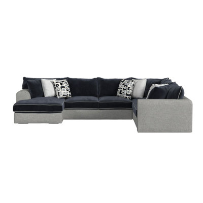 Klein 3PC Sectional Set In Bentley Ash/Zaftig Ebony