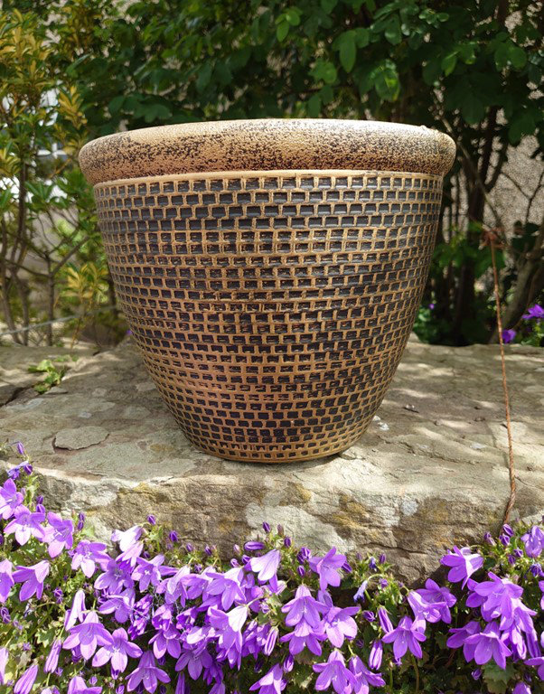 Hamish Pot Planter, 29cm H x 36cm W x 36cm D, Gold