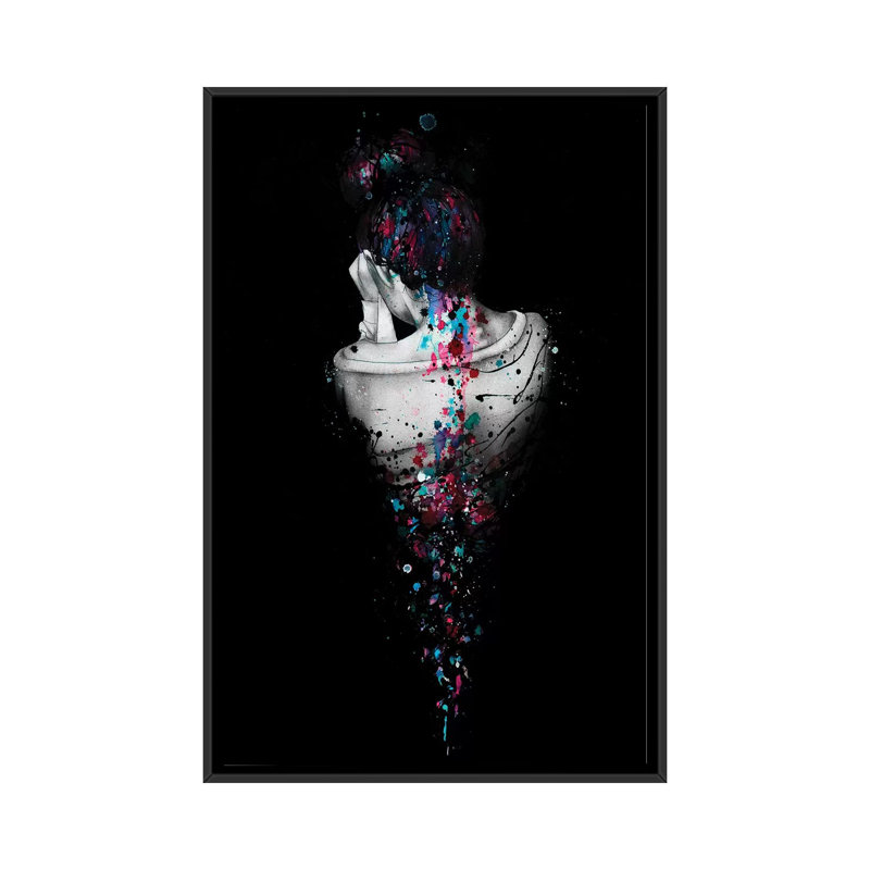 « catatonia », reproduction sur toile, H 26 po x l 18 po x P 1,5 po, Toile avec cadre noir