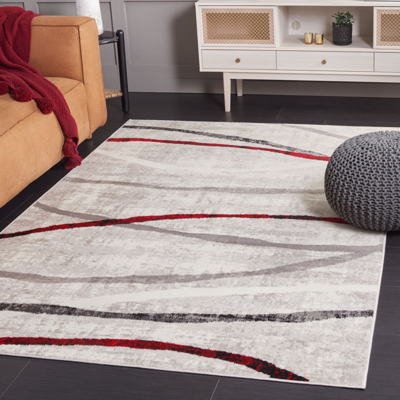 Tapis abstrait Skyler Performance, Rectangle 5 pi 1 po x 7 pi 6 po