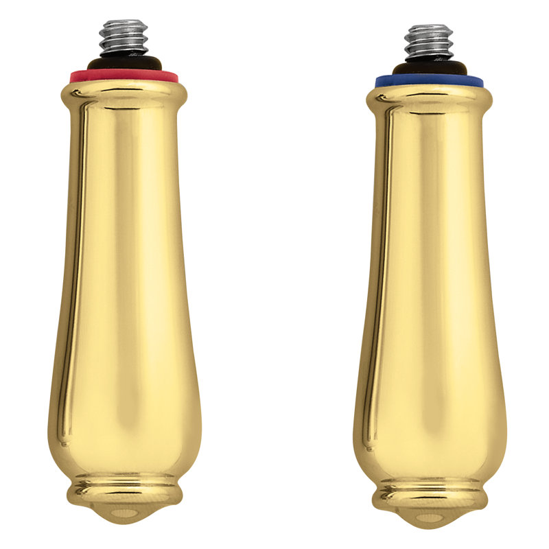 Monticello Large Lever Handle Inserts, Polished Brass