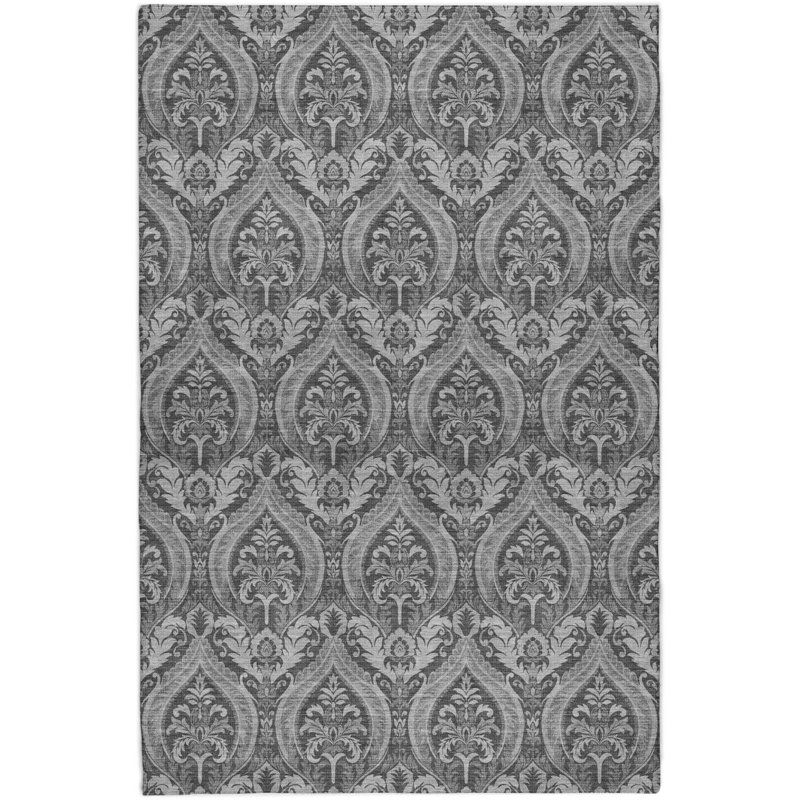 Tapis à poils longs de qualité supérieure lavable à la machine ADS572, Gris, 9 pi x 12 pi