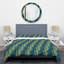 Ensemble de housse de couette rétro hexagonal vii de style mid-century-40703472