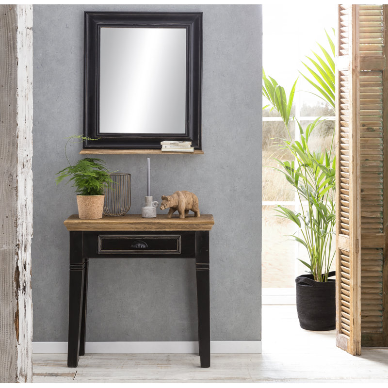 Camillus Flat Mirror with Shelves