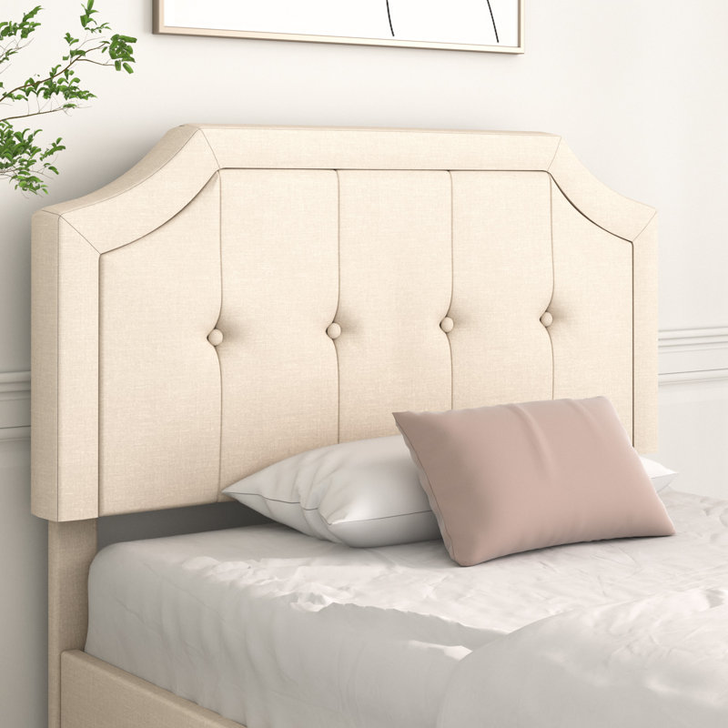 Tête de lit tapissier Sietje, Beige, Simple