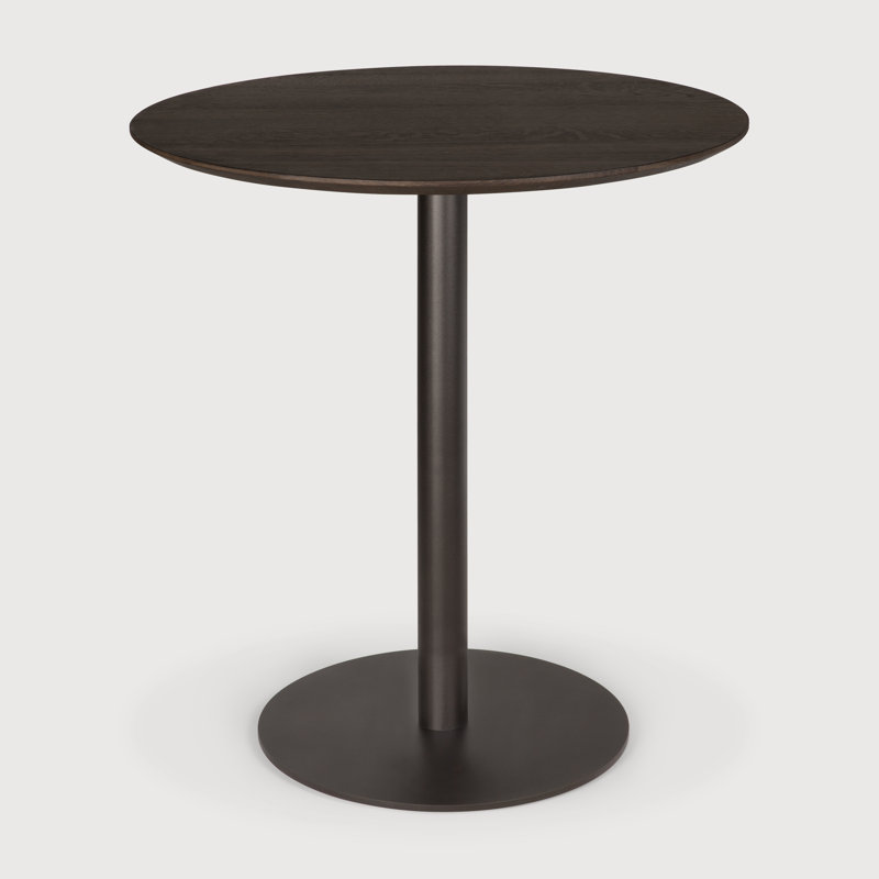 Blend Oak Pedestal Dining Table, 30"H x 27.5"L x 27.5"W, Brown