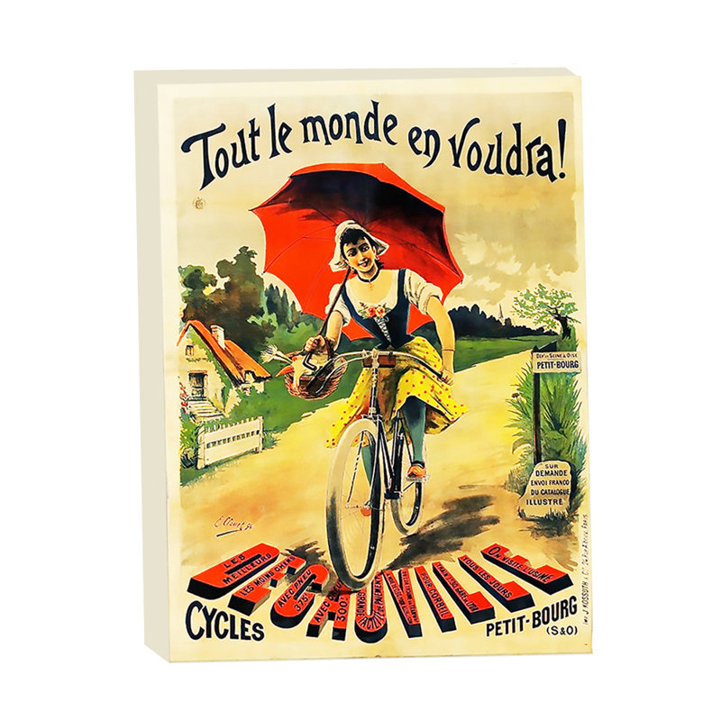Affiche de cyclisme français Decauville Cycles par Grotto Studios