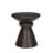  Transitional 18" Dark Brown Solid Wood Pedestal End Table