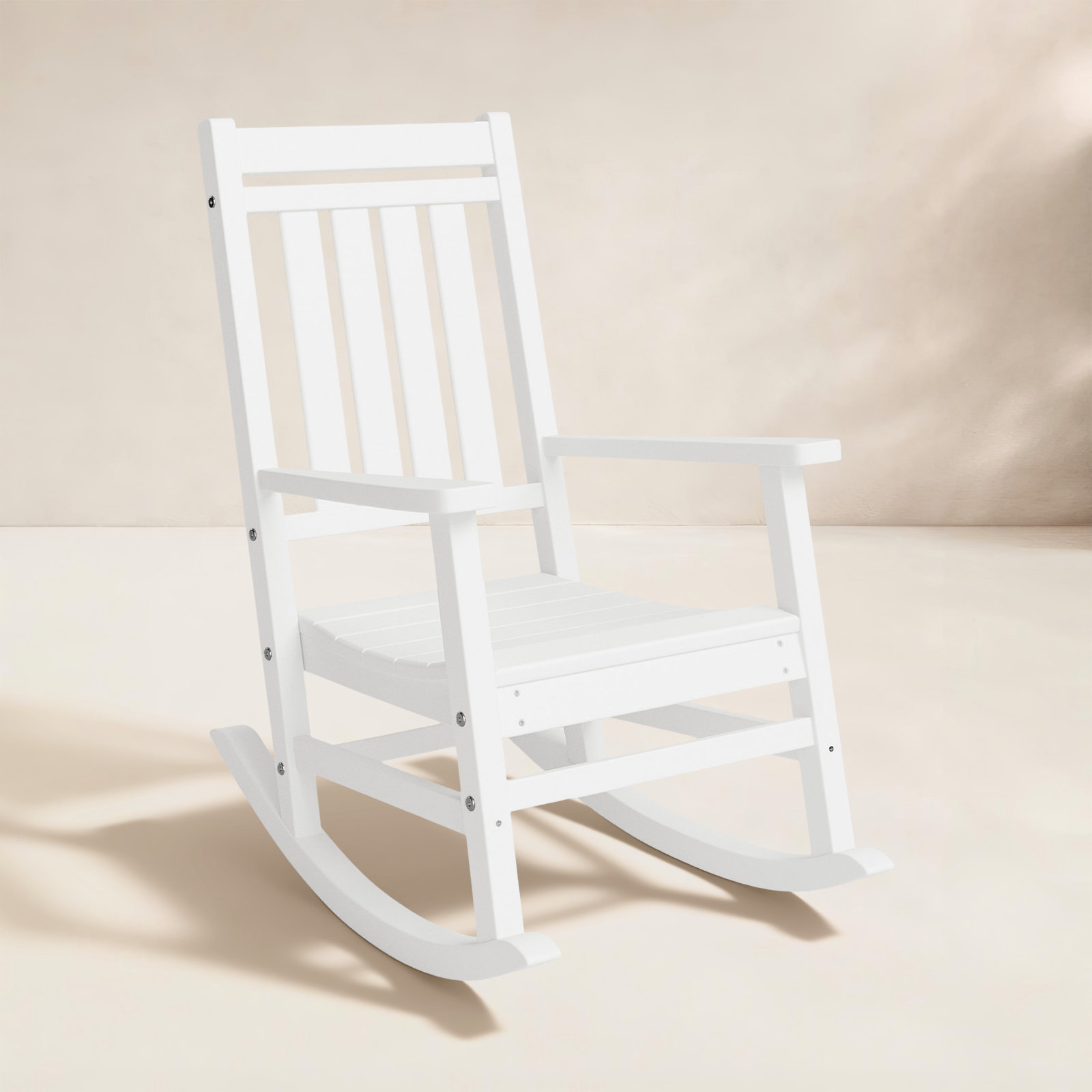POLYWOOD® Estate Patio Rocking Chair, White