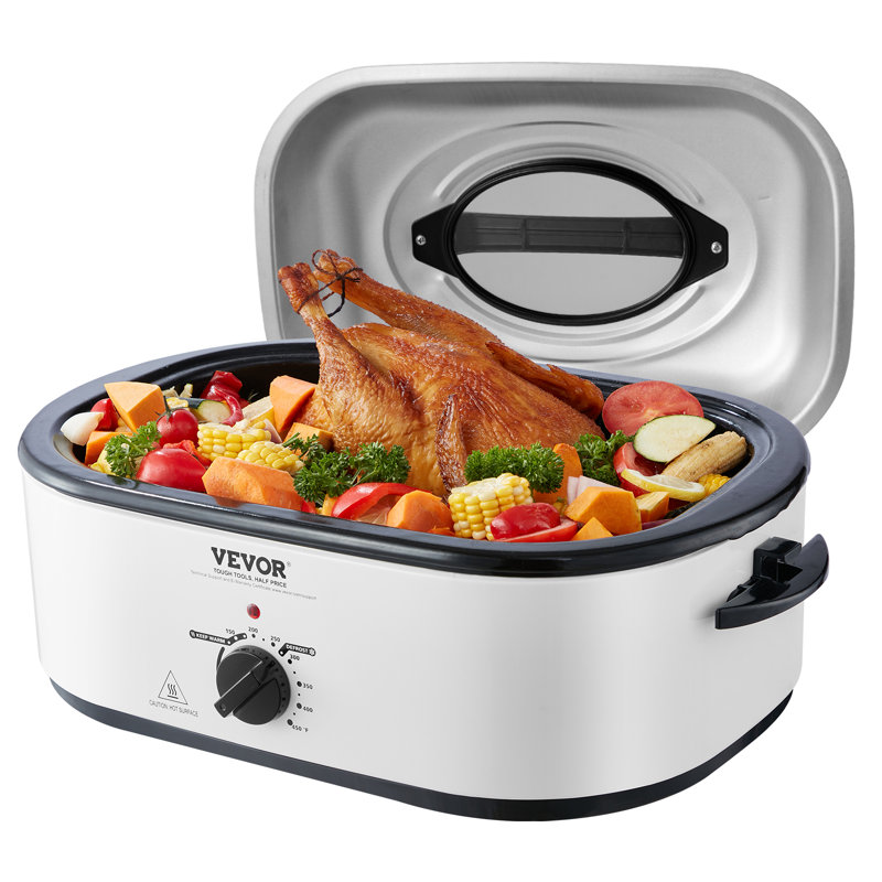 VEVOR 22 Qt. Electric Roaster Oven, White