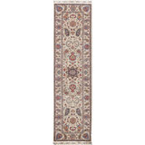 One-of-a-Kind Hand-Knotted High-Quality Ivory/Red/Yellow/Blue Runner