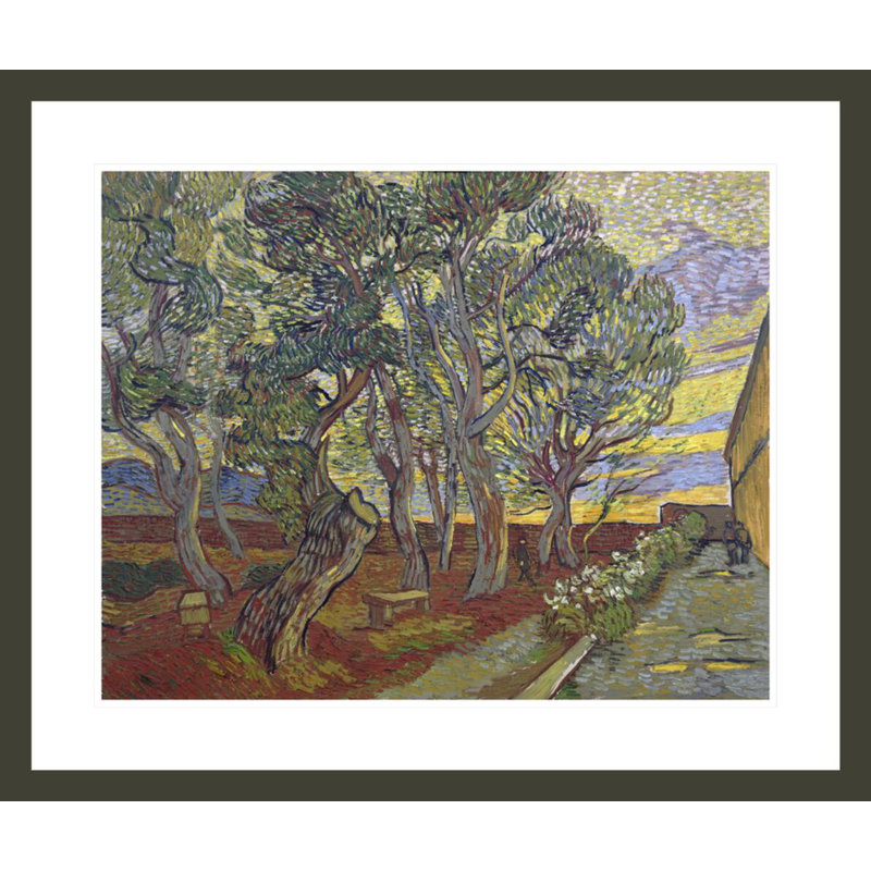«The Garden at the asile» par Vincent van Gogh, impression giclée encadrée, H 23,5 po x l 27,98 po