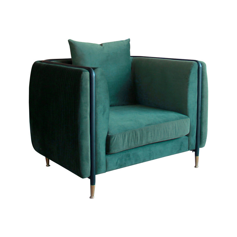 Fauteuil large en velours 30,09 po Liannah