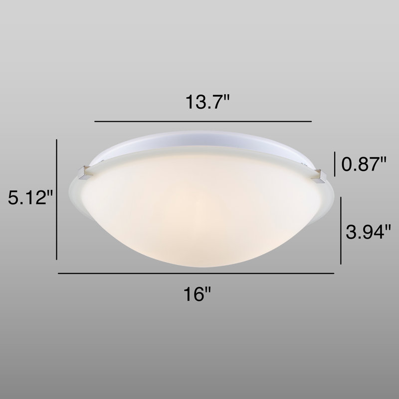 Karratha Glass Flush Mount, Brushed Nickel