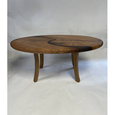 WoodenArtPro Conference Table; Dining Table Oval Solid Wood Dining Table