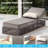 Pecofarm 6-Piece All-Weather Outdoor Conversation Set With 5" Thick Cushions, 5-Position Adjustable Patio Recliner And Side Table-124199640