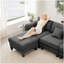 Repose-pieds Lucas - polyester - gris foncé-737119518