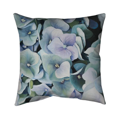 Hydrangea plant - 16"x16" Throw pillow - Poly twill - Print on demand