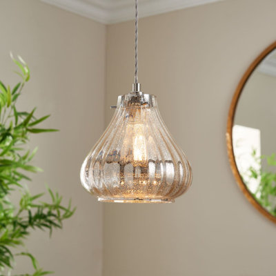 Keto 19.3cm H Glass Novelty Pendant Shade ( Spider ) in Clear