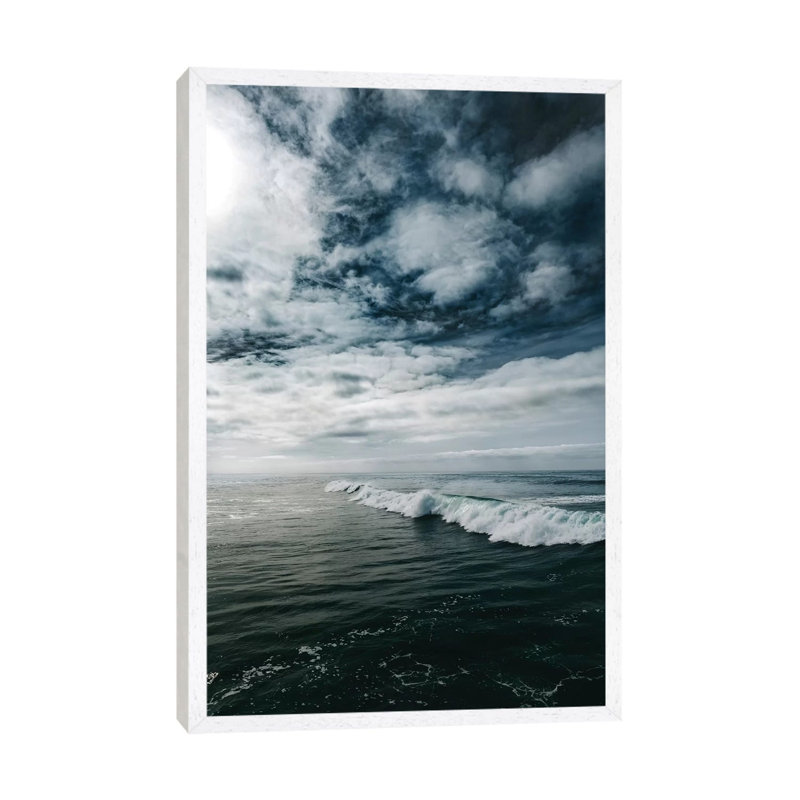 Ocean Beach San Diego II by Bethany Young - Print on Canvas, 66.04cm H x 45.72cm W x 3.81cm D, White Framed