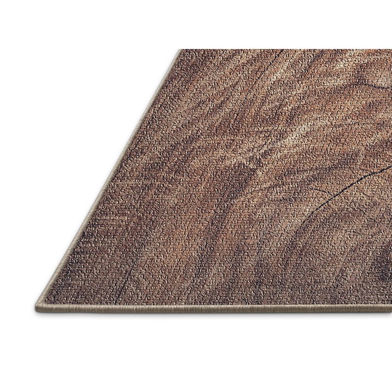 Tapis brun Wooden Textures, Rectangle 2 pi x 3 pi