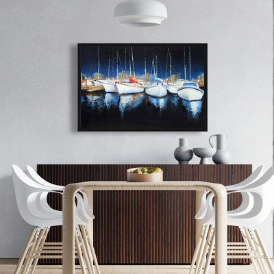 «Evening At The Marina» sur toile