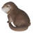 Otter Leaning Forward Animal Statue