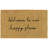 Happy Place Black Welcome Doormat