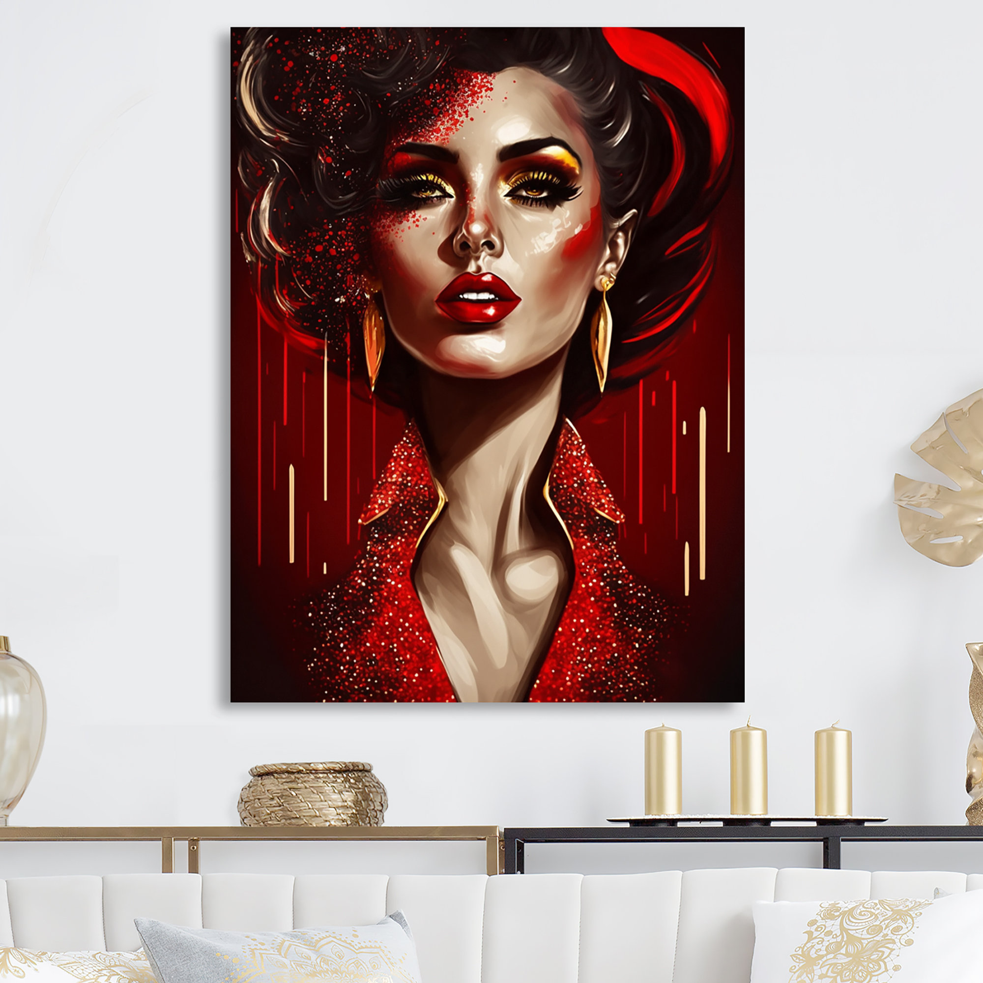 Mercer41 Ravishing Woman In Red II On Metal Print | Wayfair