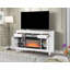 Meuble télé avec foyer électrique blanc