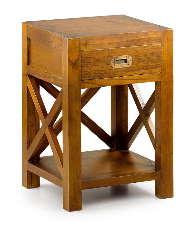 Guildhall 40cm W Solid Wood Bedside Table