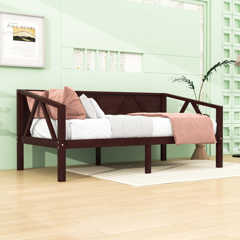 Daybed with Wood Slat Support, Espresso, Twin