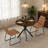 31.6 Inch Round Dining Table And Chairs For 2, Space Saving Modern Casual Coffee Table Set For Apartment Kitchen Dining Room Walnut Table & 2 Brown Chairs-125998164-125998165