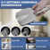 High Pressure Rainfall Shower Head With Handheld Spray Combo, 3+1 Settings, Built-In Power Wash, Height And Angle Adjustable, Easy Installation