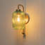Lanterne murale en verre vert 1 lumière H 13 po