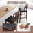 Upholstered Barstool Set of 4, Farmhouse 29.5” Bar Height Kitchen Island Stool-128949370