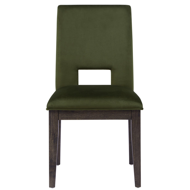 Regan Evan Upholstered Polyester Side Chair, Emerald Green