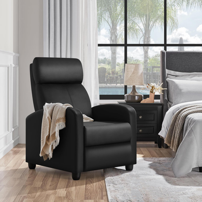 Fauteuil inclinable en cuir PU, Noir