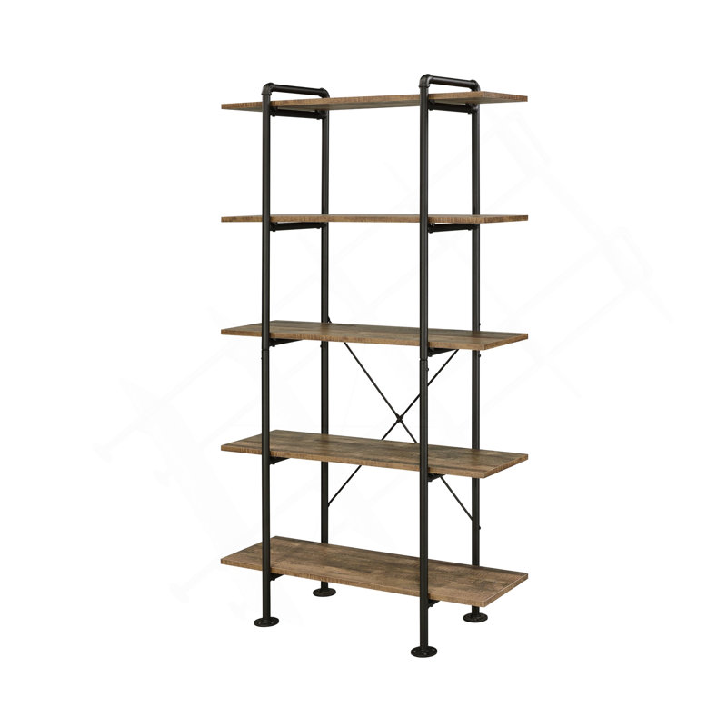 Bibliothèque à 5 tablettes Rustic Oak