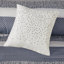 Ensemble d'édredon jacquard bleu marine 7 pièces - Literie luxueuse