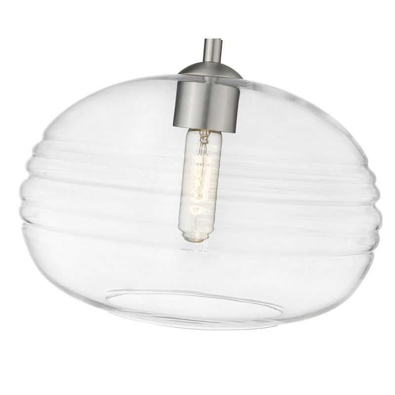 Luminaire suspendu sphère 1 lumière Bollinger, Nickel brossé